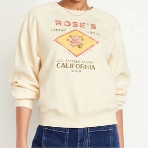 Old Navy Cream Graphic Sweatshirt